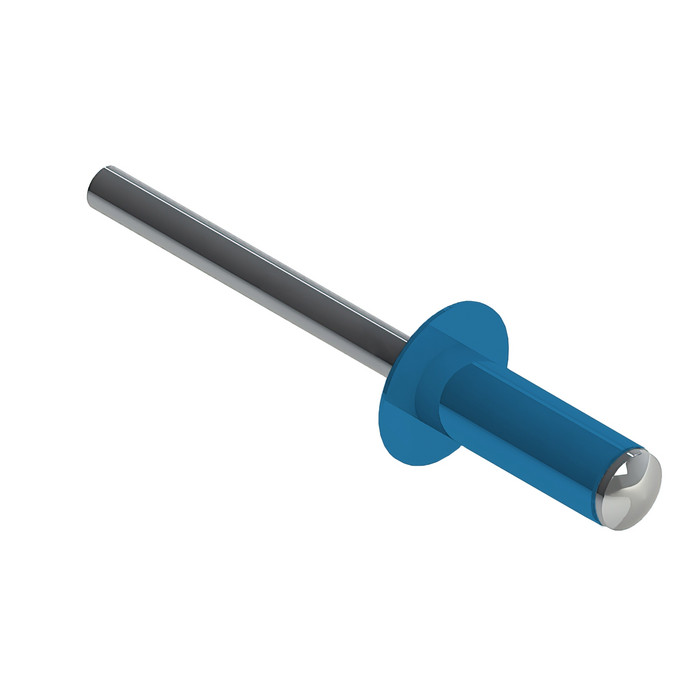 Заклёпка вытяжная Daxmer 4,0х10 RAL 5012 (750шт) нерж/нерж